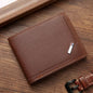 Men's Slim PU Leather Bifold Wallet – Compact 4.53 x 3.53 x 0.39 in (11.5 x 9 x 1 cm) Card Holder & Bill Compartment