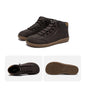Mid-Top Barefoot Ankle Boots Wide-Toe Zero-Drop Non-Slip Artificial Leather Shoes