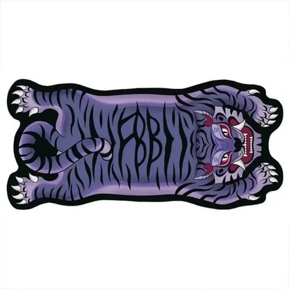VIKAMA Tiger-Shaped Area Carpet - Non-Slip, Easy To Clean, Home Decoration, Kitchen And Bathroom Floor Mat, Entrance Door Mat