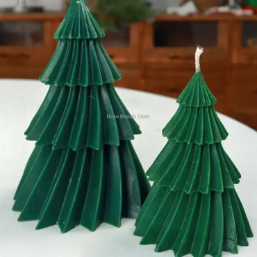 3D Christmas Tree Silicone Mold for Candle Making, Soap, Resin & Baking DIY Holiday Craft Kit