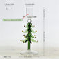 Nordic Christmas Tree Glass Candle Holders - Borosilicate Candelabra Tabletop Decor for Home, Party & Birthday