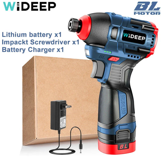 200 N·m (148 ft·lb) 16.8V Brushless Cordless Impact Driver Drill Screwdriver for Home DIY