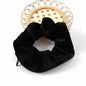 Hidden Pocket Scrunchie Hair Tie with Zipper - Secret Safe for Keys, Cash & Jewelry, Travel & Festival Accessory