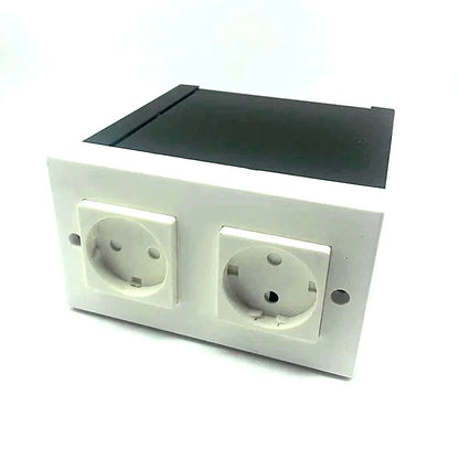 Hidden Wall Safe Double Plug European Socket Diversion Stash Box with Key