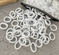 50/100-Pack Colorful Nylon Hair Bands for Kids - Elastic Scrunchie Hair Ties & Ponytail Holders for Girls