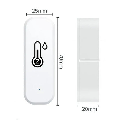 Support Tuya Zigbee Temperature Humidity Sensor Smart Home Device Compatible with Google Home Alexa for Environmental Monitoring