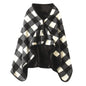 Double-Layer Tartan Plaid Blanket Scarf – Warm Winter Shawl for Women