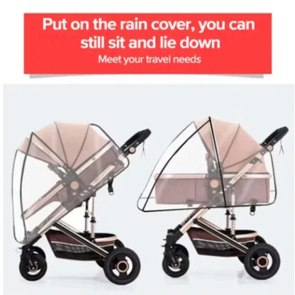 Universal Waterproof Rain Cover for Prams Transparent Dust Cover