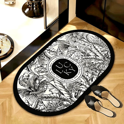 VIKAMA Lucky Luxury High-End Bathroom Mat Absorbent Floor Mat Non-Slip Wear-Resistant Doormat Rug For Bedroom Live Room Home Dec