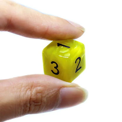 8 PCS/Lot Square Corner Dice Colorful Opaque Acrylic 6 Sided Dice  Club/Party/Family Games