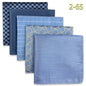 5-Pack Men's Microfiber Pocket Squares 12.6 in (32 cm) - Jacquard Woven Wedding & Formal Handkerchiefs, Assorted Patterns