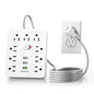 Power Strip with Surge Protector – 9 AC Outlets & 3 USB Ports, 5ft Extension Cord, Quick Charge, UL Certified Power Outlet for Home & Office (White)