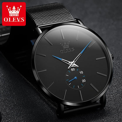OLEVS 9954 Men’s Ultra-Thin Quartz Watch with Mesh Bracelet