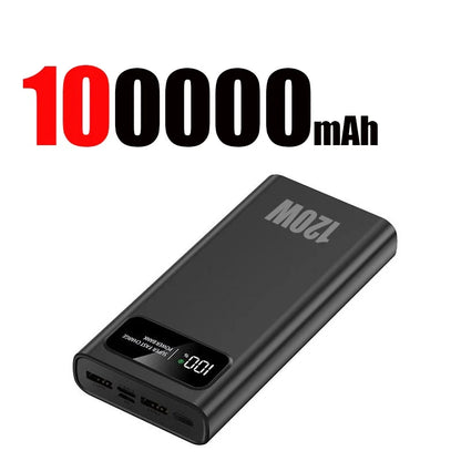 200000mAh 120W Fast Charging Power Bank with Digital Display for iPhone, Samsung & Huawei