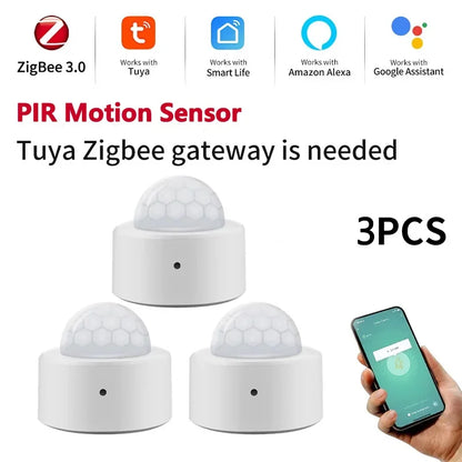 Zigbee PIR Motion Sensor & Light Detector - Smart Home Motion Sensor with Mobile App Control
