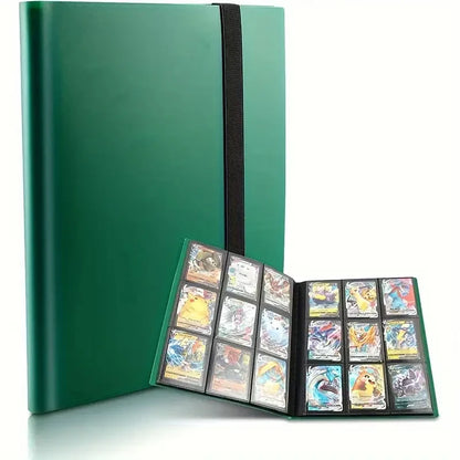 9-Pocket Polypropylene Trading Card Binder - Holds 360 Cards, Side-Loading Pockets, Elastic Strap
