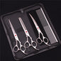 7-Inch (19.5 cm) Stainless Steel Pet Grooming Scissors Kit – Straight, Thinning, Chunker & Curved Shears