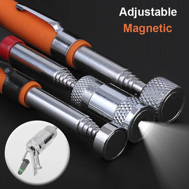 Telescopic Magnetic Pickup Tool with LED – Extendable Magnet Pen for Screws, Nuts & Bolts (Up to 31 in / 79 cm)