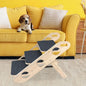 Foldable Wood 3-Step Pet Stairs for Small Dogs Non-Slip Sofa & Bed Ramp Portable Puppy Steps