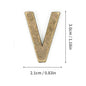Metal Self Adhesive House Number English Alphabet Letters for Apartment Room Door Plate Table Mailbox Number Stickers 3*2cm