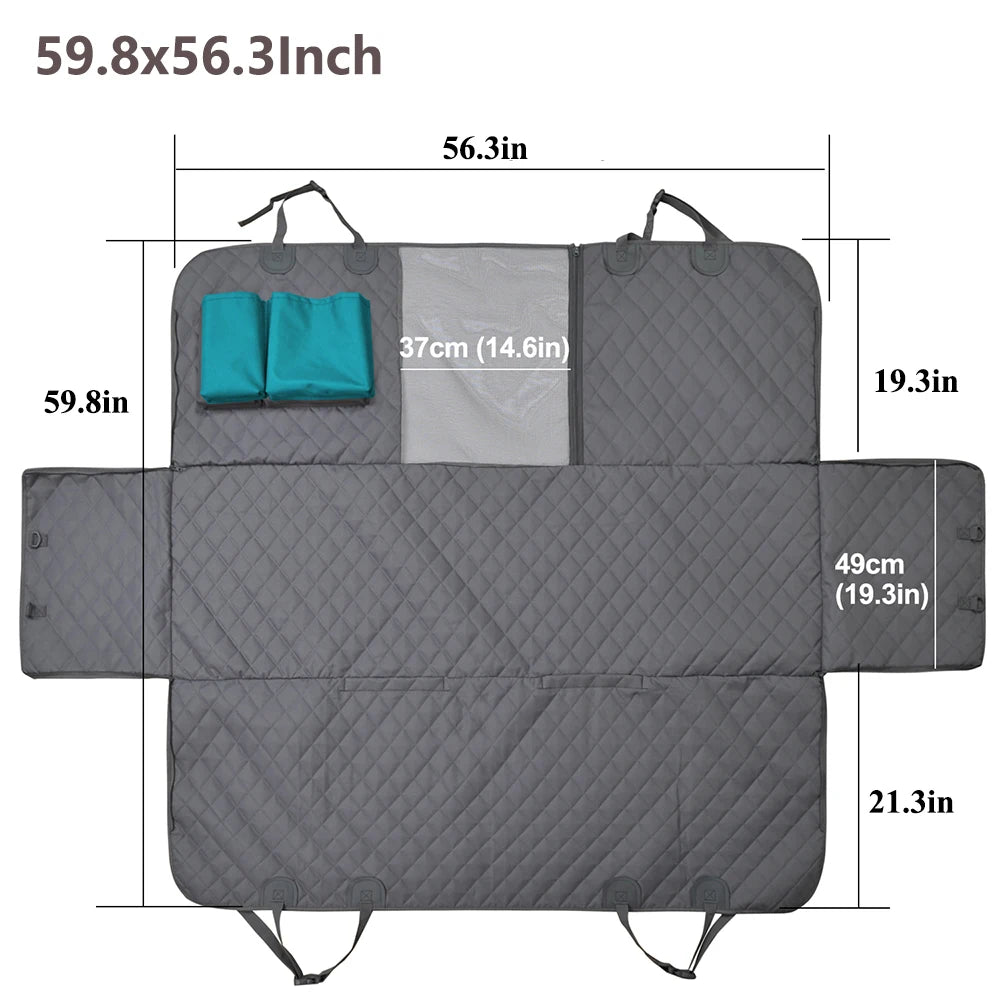 PETRAVEL Waterproof Dog Car Seat Cover with Mesh Window