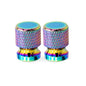 Aluminum Tire Valve Stem Caps 16 x 12mm (0.63 x 0.47 in) Universal 8mm Thread - Metal Valve Caps for Car Bike SUV Truck