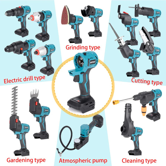 18V Brushless Cordless Multi-Purpose DIY Power Tool Combo - Compatible with 18V Batteries