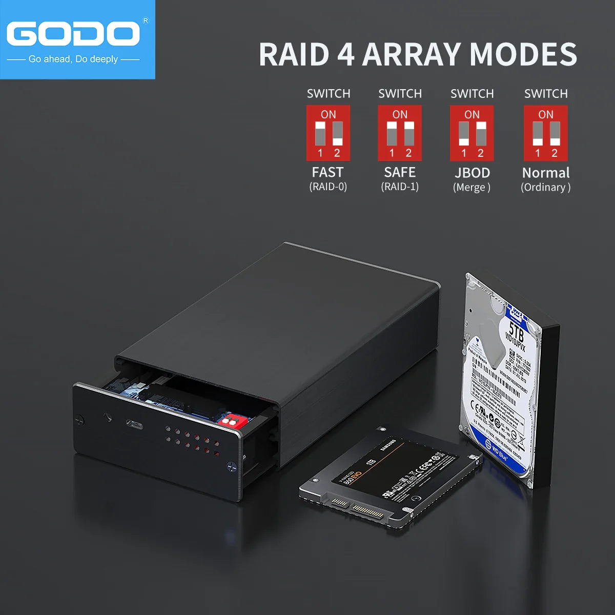 2.5-Inch Dual-Bay RAID External SSD/HDD Enclosure — USB 3.0 UASP