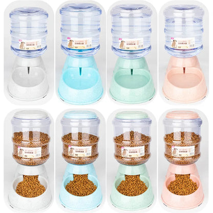 Large Capacity Automatic Pet Food and Water Bowl for Dogs & Cats