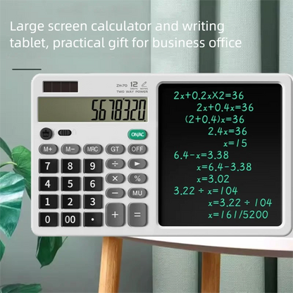 Silent Desktop Solar Calculator 12-Digit — Office, Accounting & School Teacher Calculator