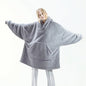 Women's Thick Winter Fleece Hooded Pullover Jacket – Double-Layer Warm Long Hoodie with Pockets