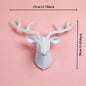 Home Decor Decorative Resin Elk Head Deer Head Wall Mount Animal Holder Wall Hanger Statue Animal Shapedat Hook Hanging Rack