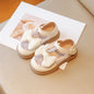 Girls Princess Bow Lace Dress Flats - PU Leather Kids Wedding Shoes Sizes 23-35 (Insole 14.6–21.5 cm | 5.75–8.46 in)