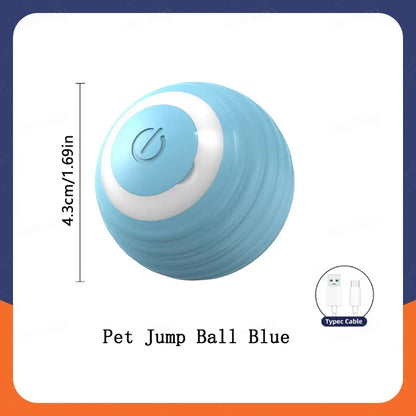 Automatic Rechargeable Cat Toy Ball — Motion-Activated Interactive Rolling Teaser with Plush Tail, USB-C