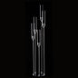 10-Pack Clear Acrylic 5-Arm Floor Candelabra 45.7in (116cm) – Wedding Table & Ceremony Centerpiece Candlestick Holder (LED Taper Compatible)