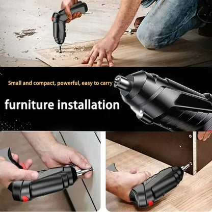 47-Piece Cordless Rechargeable Electric Screwdriver & Mini Drill — USB Charging, 1800mAh