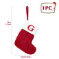 Christmas Socks Knitting Snowflake Letter Stocking Christmas Decoration for Home 2024 Xmas Tree Ornament Gift Navidad Natal A-Z