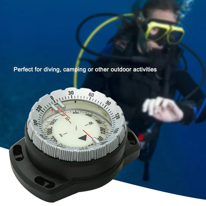 50M Luminous Dive Wrist Compass Waterproof Underwater Navigation with Elastic Cord