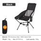 Ultralight Foldable Moon Camping Chair with Headrest, Portable Fishing & Travel Chair with Pillow and Carry Bag