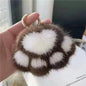 Cat Paw Plush Keychain – Cute Fluffy Faux Fur Pendant for Bags & Keys