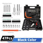 47-Piece 3.6V Cordless Electric Screwdriver Kit, 1800mAh USB Rechargeable, LED Light, 3.5Nm Torque for Home Repair