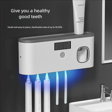 Wireless Charging UV Toothbrush Disinfector Non Perforated Toothbrush Holder Toothbrush Disinfector Storage Rack