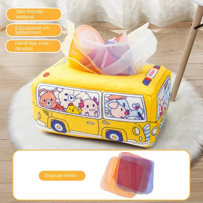 Montessori Magic Tissue Box Sensory Busy Board Toy