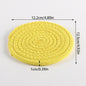 Woven Cotton-Linen Drink Coaster - Heat Resistant, Absorbent Cup Mat for Tabletop Protection