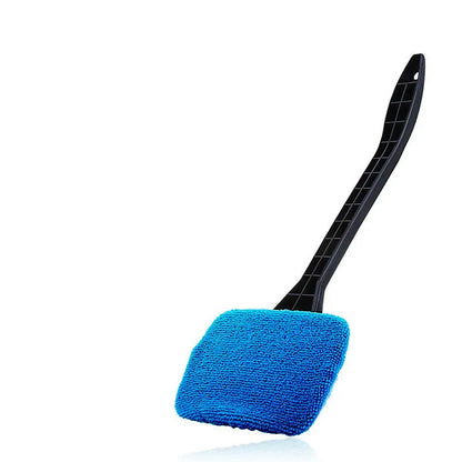 Universal Car Window Cleaning Brush with 3D Cartoon Sticker, Microfiber Windshield Cleaner – 13.4in (35 cm) Handle