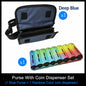 Euro Coin Wallet Fanny Pack 6-Pocket Cashier Waist Bag with 8-Slot Coin Dispenser