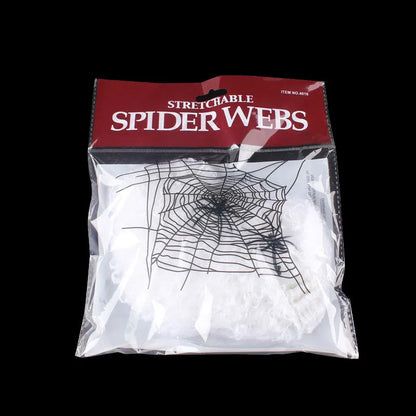 Stretchy Spider Web Halloween Decoration with Spider