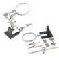 Adjustable 3.5X/12X Dual-Lens Magnifying Welding Clip with LED Light - Soldering Helping Hands & Circuit Board Repair Loupe