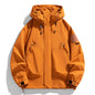 Men’s Waterproof Windbreaker Hooded Jacket – Lightweight Zipper Softshell Bomber for Hiking, Camping & Everyday Wear