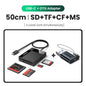 4-in-1 USB 3.0 & USB-C Card Reader – SD / MicroSD (TF) / CF / MS Multi-Card Adapter, OTG for Laptop PC Tablet